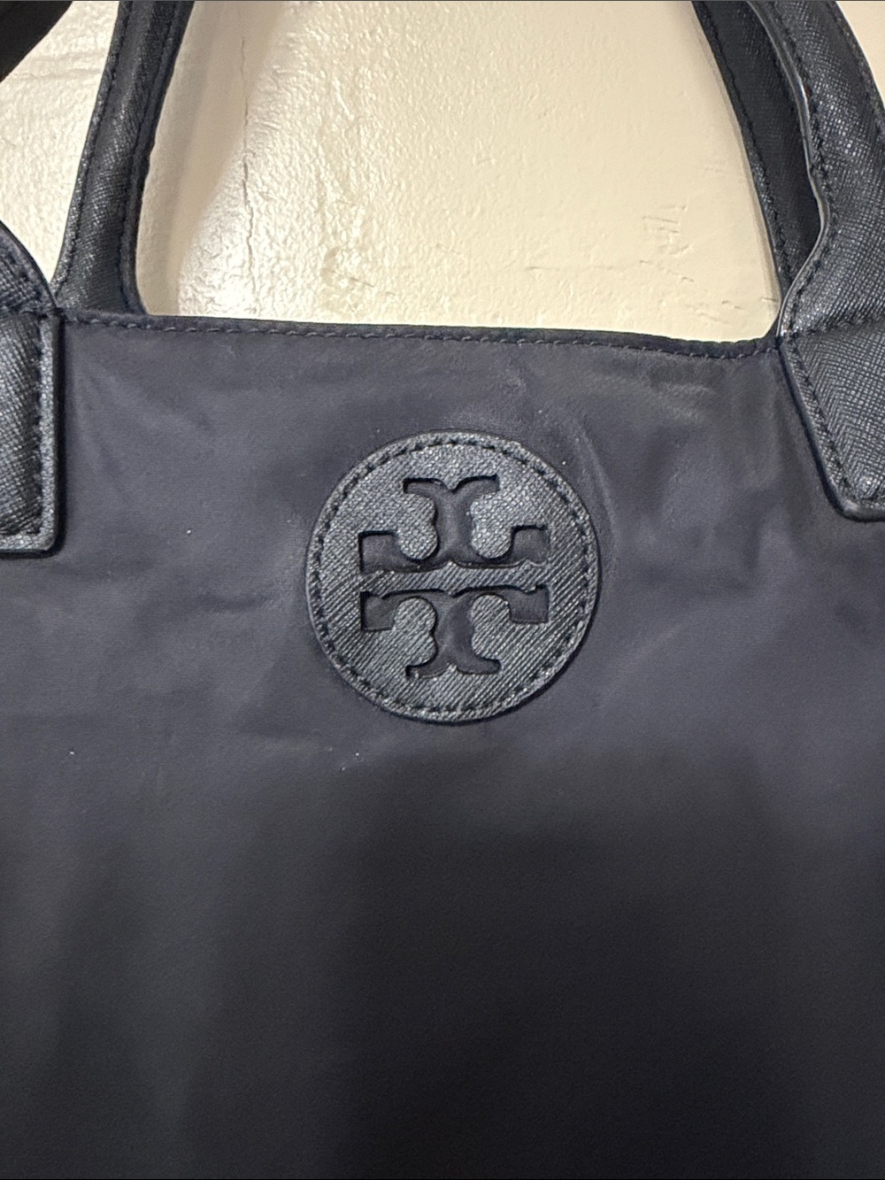 Tory Burch Black Nylon Logo Tote - Picture 2 of 12